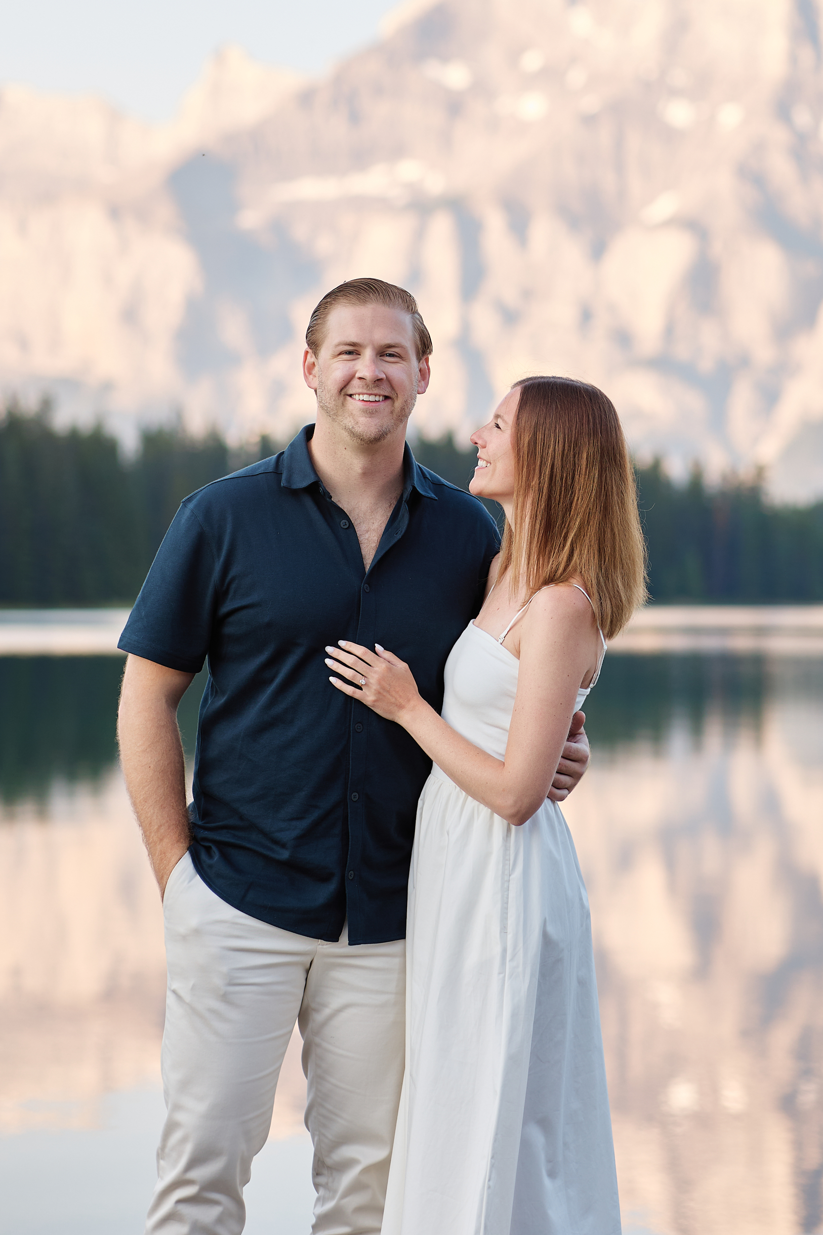 Two Jack Lake Engagement Photography