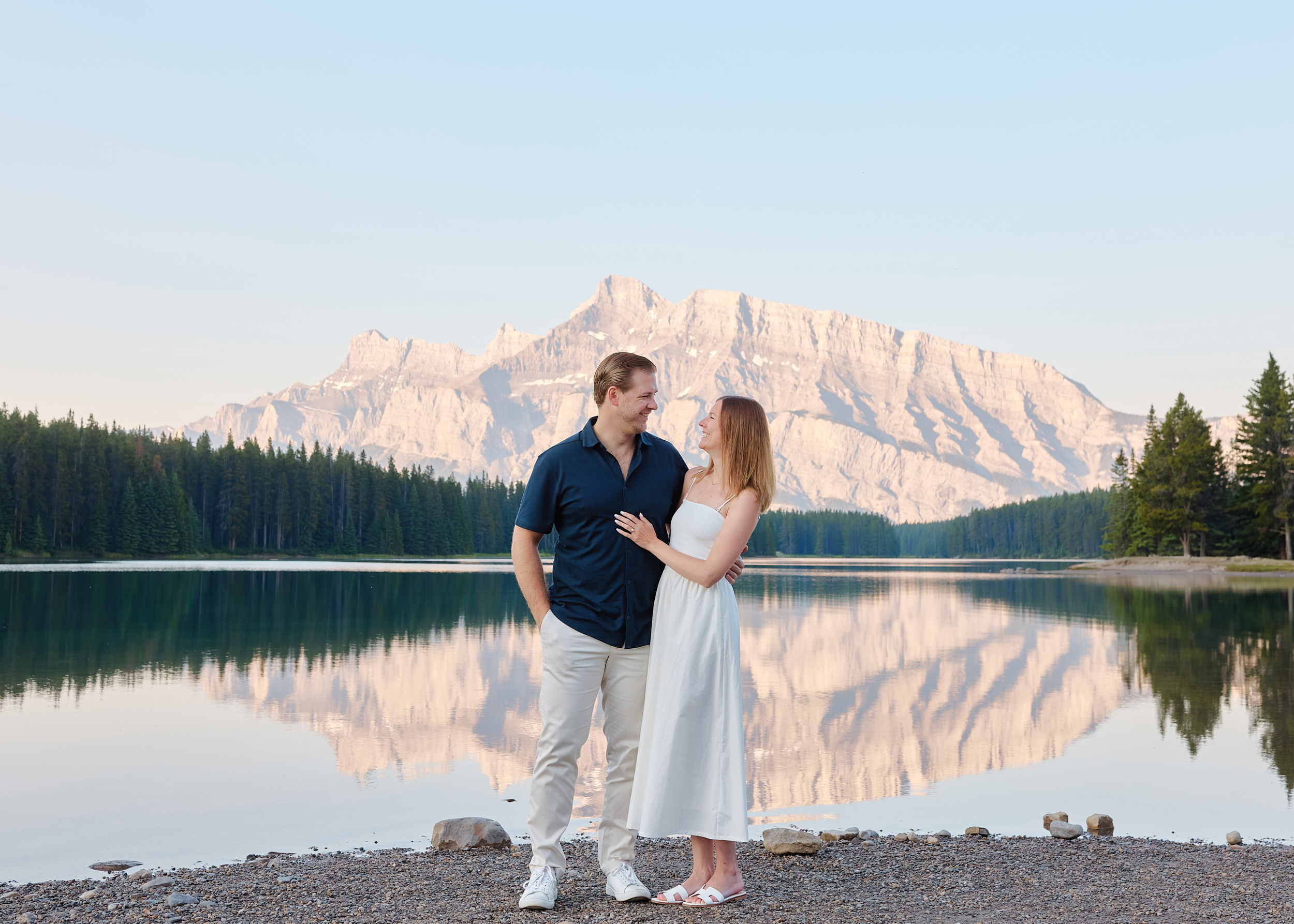 Two Jack Lake Engagement Photography