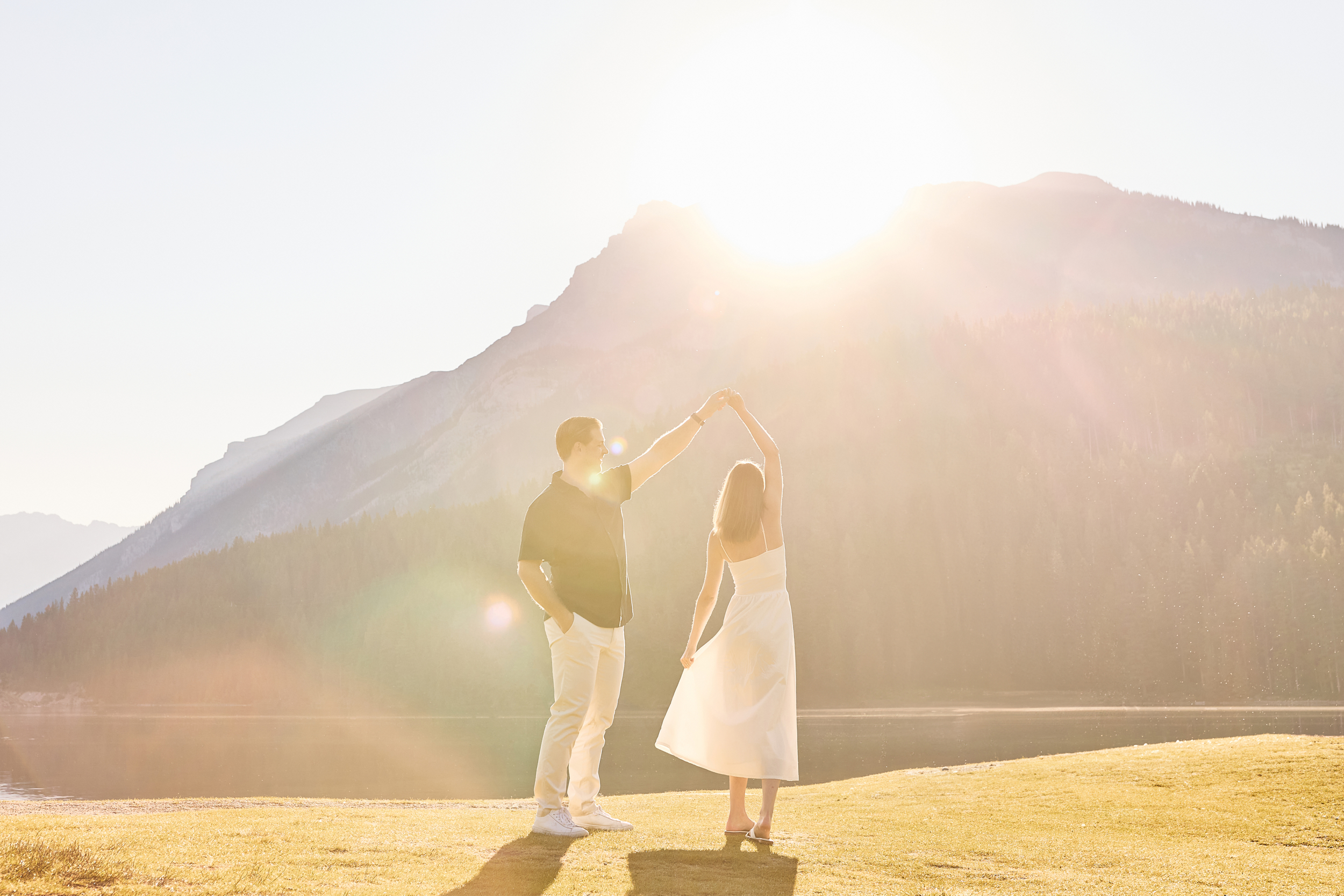 Two Jack Lake Engagement Photography