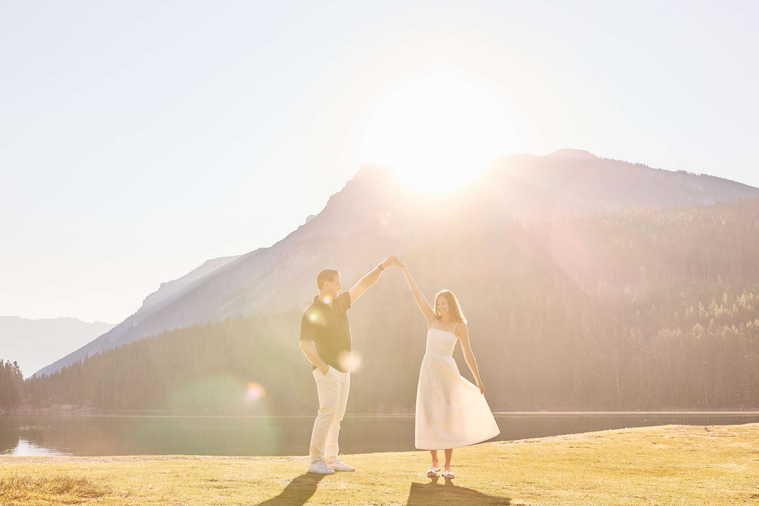 Two Jack Lake Engagement Photography